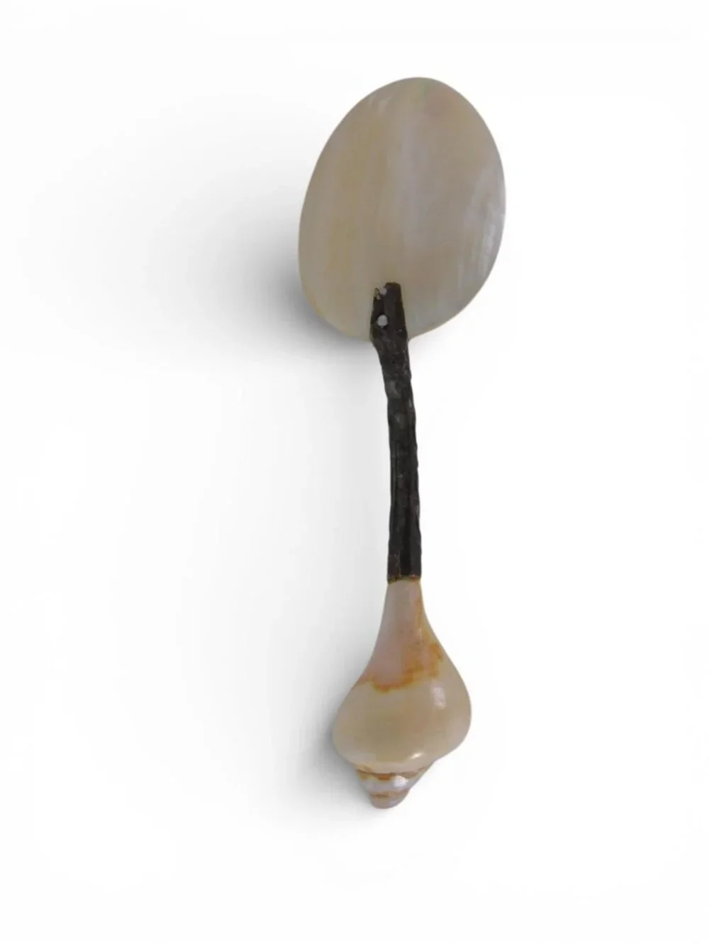 Vintage Mother of Pearl Caviar Spoon Shell Handle Silverplate Serving Utensil